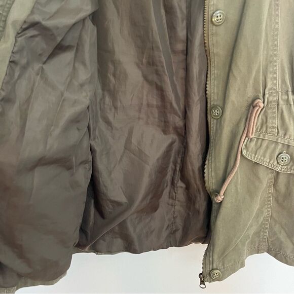 Me Jane Lace Trimmed Utility Jacket Olive Green - Picture 11 of 15